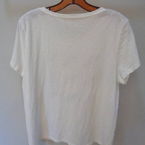 Talbots white t-shirt with tassel umbrellas - Picture 4 of 7